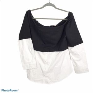 Pixley by Stitch Fix brand new Acebal Off da shoulder Black small knit top